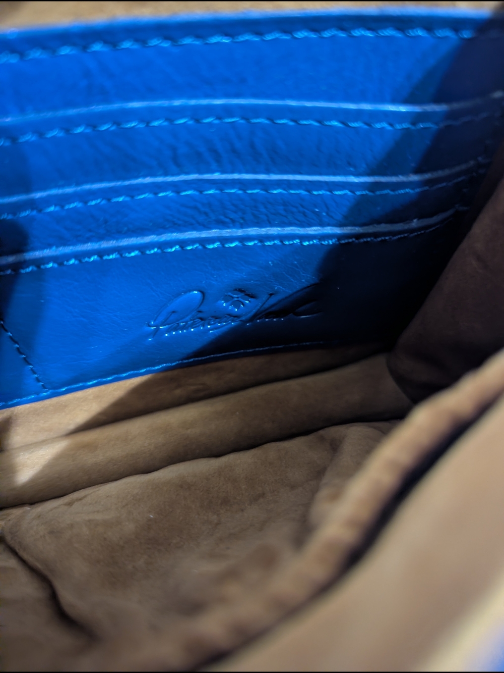 Patricia Nash Lanza Navy Leather Crossbody Bag - Picture 12 of 13